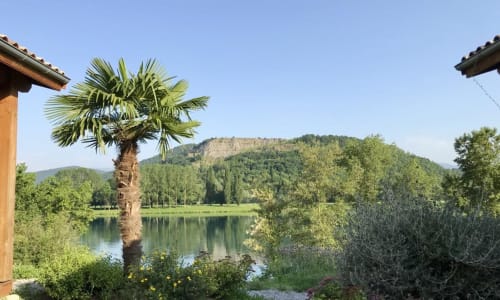 Lac, Pyrénées, nature, verdure, chalets, Montréjeau, Haute-Garonne, résidence hôtellière