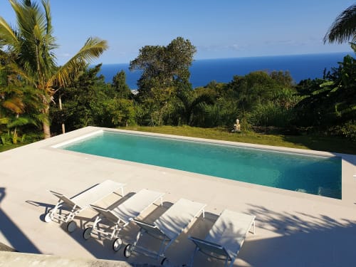 vue, vue mer, piscine, plage piscine, transat, ile de la réunion, les coeurs d'amants