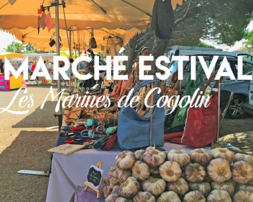 Marché Festival avec étal de produits locaux et artisanats à La Croix Valmer