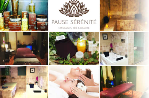 Pause Sérénité Spa in Villa Sigahi: Massageraum, Bäder, Hautpflegeprodukte und Wellness-Behandlungen in La Croix Valmer