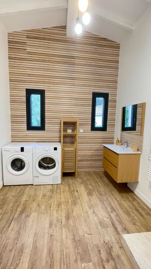 Salle de bain contemporaine, villa Terrazza di Ziteddi Porto-Vecchio