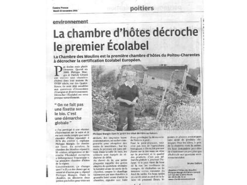 Philippe Mangin in the organic garden at Clos des Moulins B&B, Poitiers