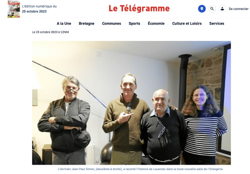 Article du Télégramme sur un événement de "Sous le Phare"
