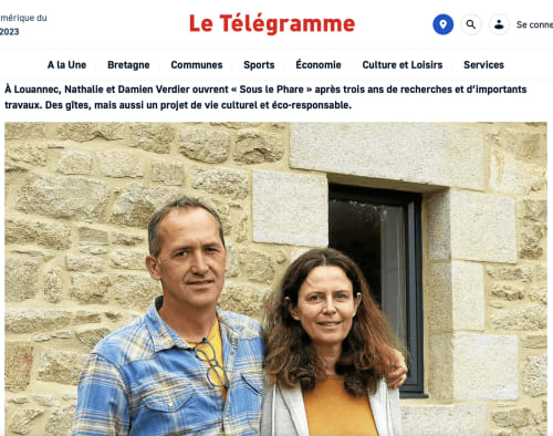 Article du Télégramme sur "Sous le Phare"