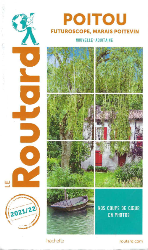 Le Routard Poitou travel guide cover featuring Poitiers, Nouvelle-Aquitaine with scenic regional photos