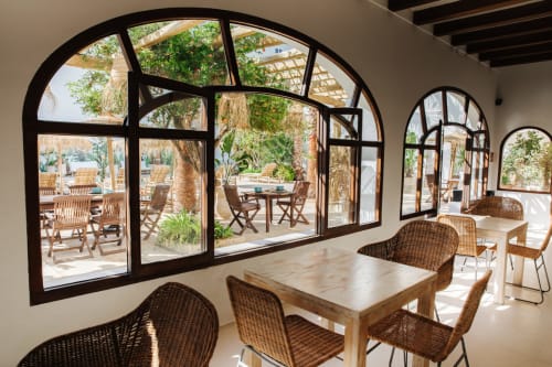pool view breakfast La Bohemia del rio, Ibiza boutique hotel