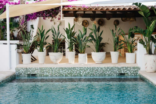 bar cocktails pool sunbeds  La Bohemia del rio, Ibiza boutique hotel