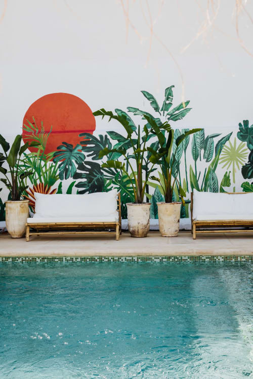 pool sunbeds  La Bohemia del rio, Ibiza boutique hotel
