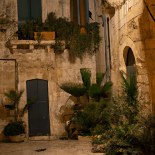 Scatto della città vecchia di Bari con le sue stradine pittoresche e l'architettura tradizionale.