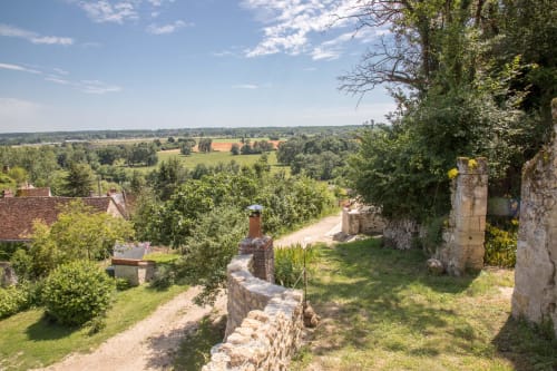 Vue sur la campagne et la Vallée de La Loire  aux Gîtes troglodytiques de la Rochère, Noizay, France