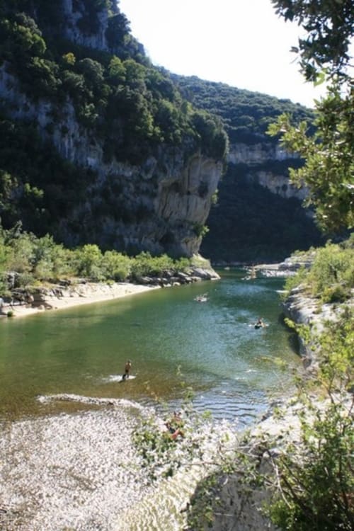 Baignade dans les Gorges de l'Ardèche
