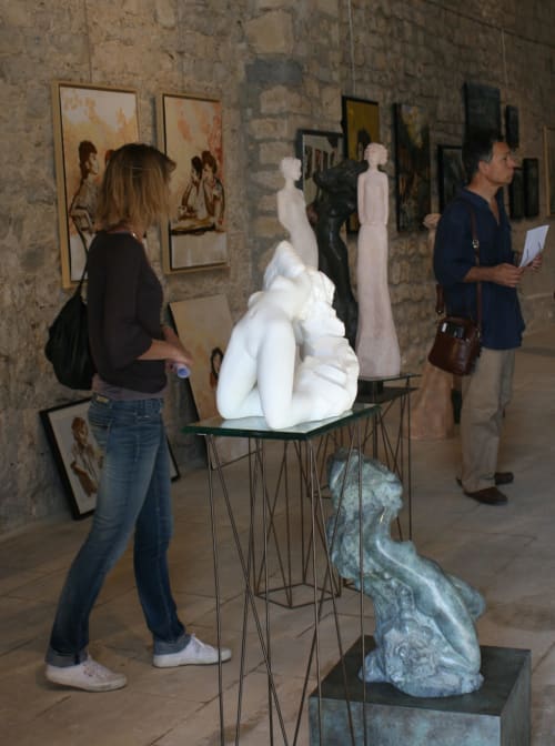 Exposition dans la vieille église de Ste Foy à Mirmande