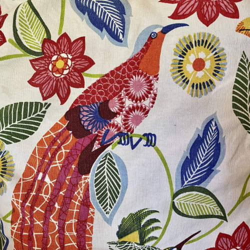 pattern décoratif sur linge de maison à l'intérieur du mas des olivades en provence sud de la france