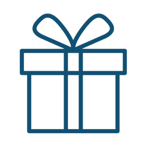 Gift box icon representing special offers at Domaine de l'Oie Rouge B&B in Gennes-Val-de-Loire