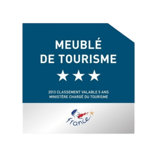 Badge de classement 3 étoiles en meublement touristique de Villa République Normandie à Caen