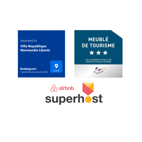 Villa République Normandie Caen : Booking.com 9/10, Tourisme Français 3 étoiles, Airbnb Superhost