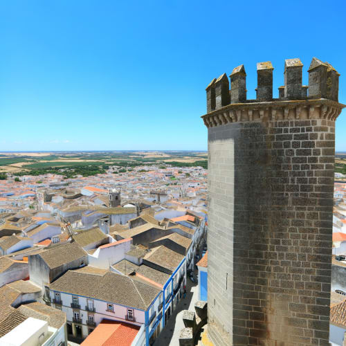 Vista panorâmica da cidade de Évora a partir da torre da Catedral