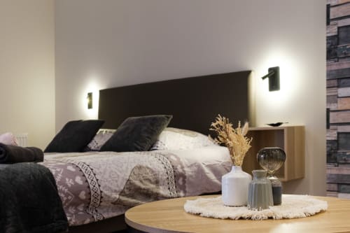 Chambre cosy du gîte Le Pressoir de Sigo à Kaysersberg Vignoble, décor alsacien authentique