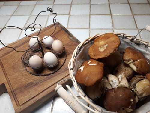 Table d'hôtes cèpes et œufs maison