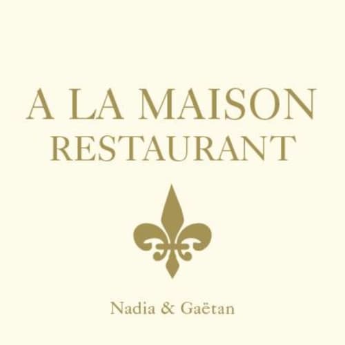 À la Maison Restaurant logo with fleur-de-lis at Domaine de l'Ocrerie, Pourrain France