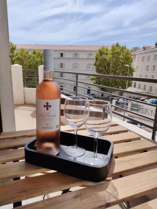 Terrasse ensoleillée du loft de Saint Clair  à Toulon Centre