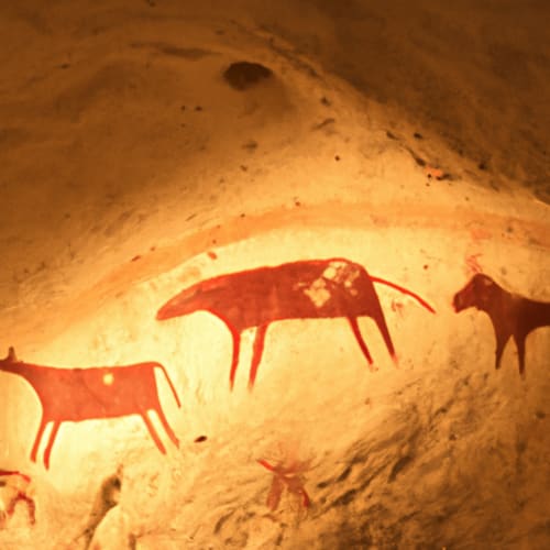 Peintures rupestres dans les grottes de Lascaux
