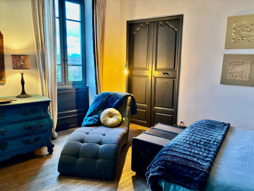 Chambre confortable avec vue sur les montagnes de la Lance et du Mont Ventoux