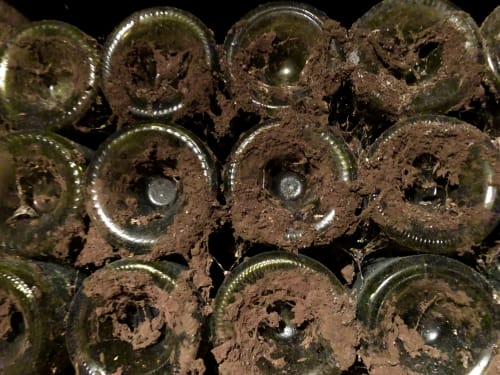 Schokoladendesserts in Auflaufförmchen im Domaine de l'Ocrerie, Pourrain