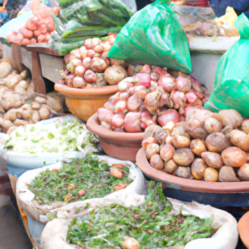 Colorful and bustling Pettah Market with a diversity of local street vendors