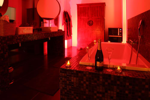 champagne baignoire ambiance loveroom