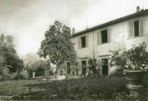 Foto storica facciata ovest di Villa Ulivello nel Chianti