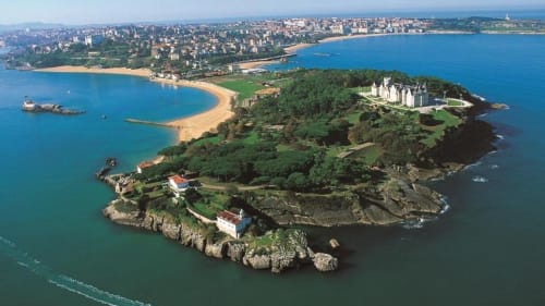 playa, península de la Magdalena, bahía de Santander