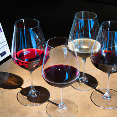 Fotografía de una cata de vinos en una bodega de Vallgorguina