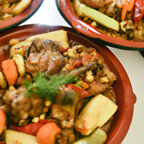 Table savoureuse avec des plats marocains