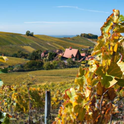 Photo d'un vignoble dans la région de l'Alsace