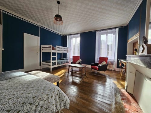 Chambre familiale PAON coté route pour 4 personnes avec lit superposé