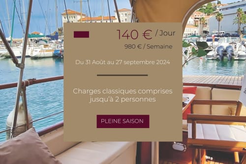 Cabine de voilier à Banyuls-sur-Mer : 140 €/jour, 980 €/semaine, 31 août - 27 sep 2024