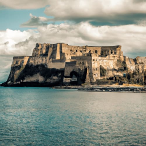 Castello Aragonese di Bacoli con le mura e le torri