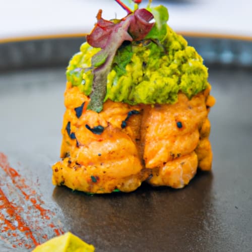 Delicioso plato gourmet en un restaurante del Valle de Guadalupe