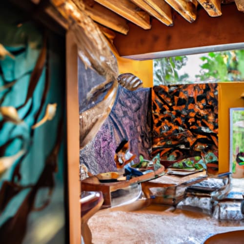 Obra de arte en exposición en el Valle de Guadalupe