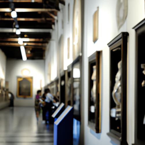 Elegante corridoio dell'Appartamento Fiorentino a Firenze con pareti bianche, specchi dorati, illuminazione moderna e blu