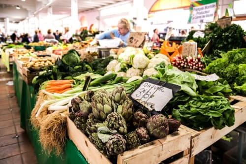 Fresh food market in Provence