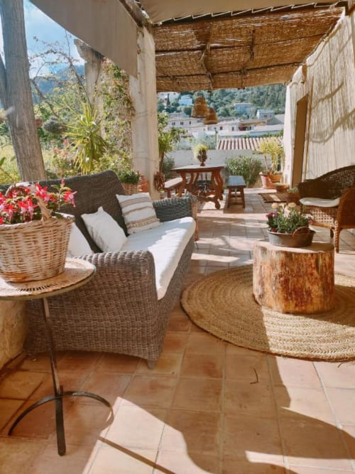 vistas terraza montañas