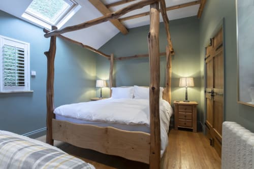The Honeymoon Suite - Live Edge Four Poster Oak Bed | Stable Lodge Boutique B&B in Cheltenham