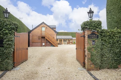 Solid Electric Gates For Secure Parking | Stable Lodge Boutique B&B in Cheltenham