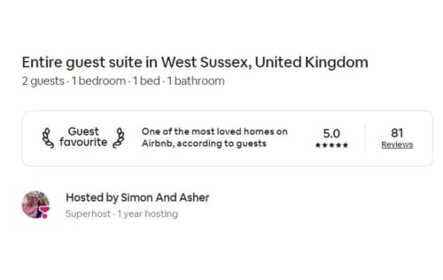 Little Annex guest suite in Horsham, West Sussex - 5-star rated Airbnb with 81 reviews, hosted by Simon and Asher