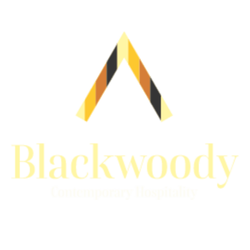 Logo Blackwoody Contemporary Hospitality - Napoli BnB con design geometrico a triangoli