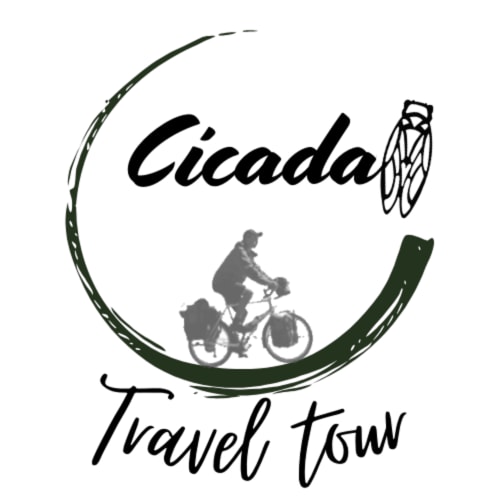 Logo de Cicada Travel Tour con ciclista y cigarra para Domaine des Lavarines en Morières-lès-Avignon
