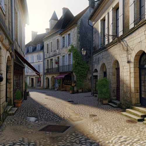 Ruelle pavée de la vieille ville d'Oloron