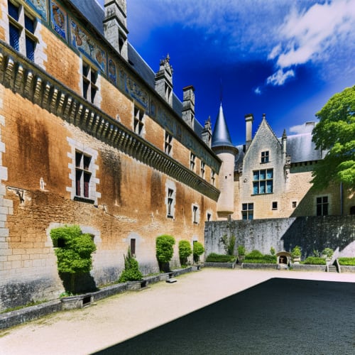 Vue du château de Pau depuis les jardins